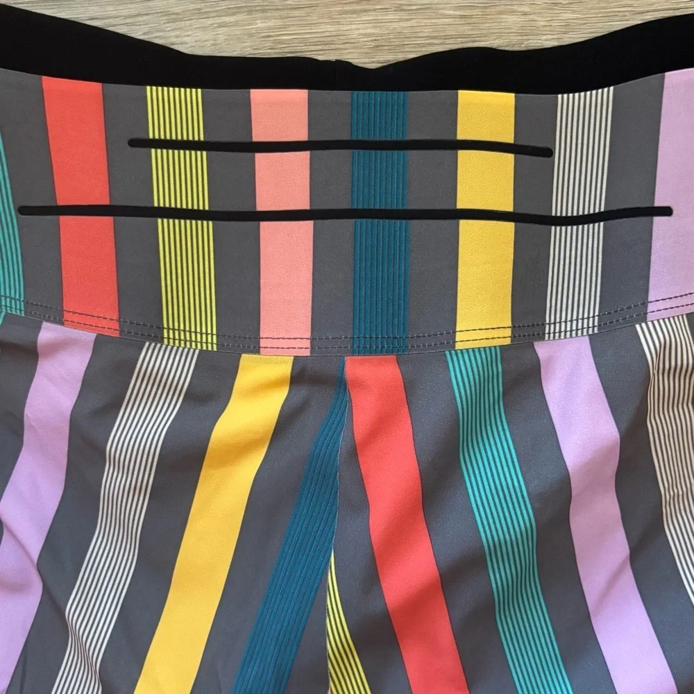 Lululemon 70's Striped El Current Athletic Lined Hybrid BoardShorts Men’s 34